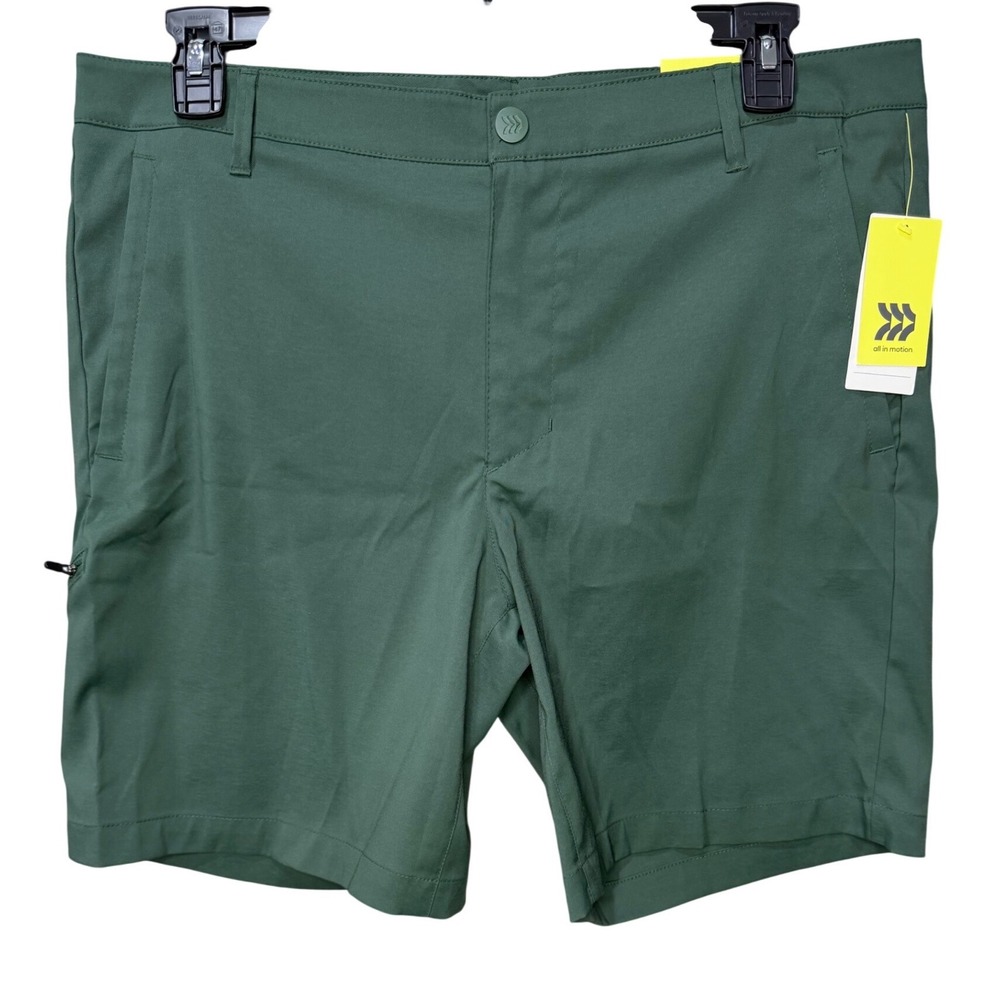 All in Motion Mens Cargo Golf Shorts Green Size 38 NWT